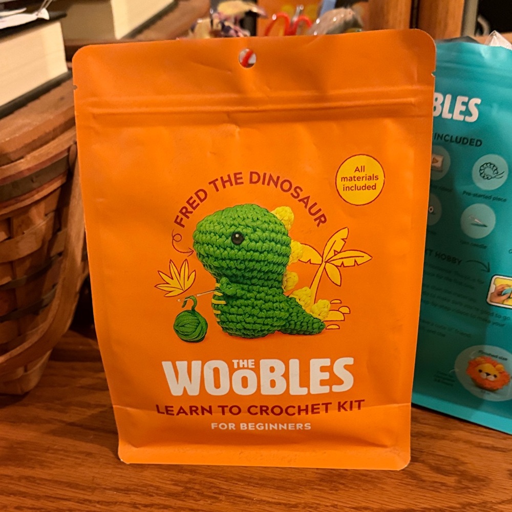 The Woobles Crochet Kit - Fred the Dinosaur